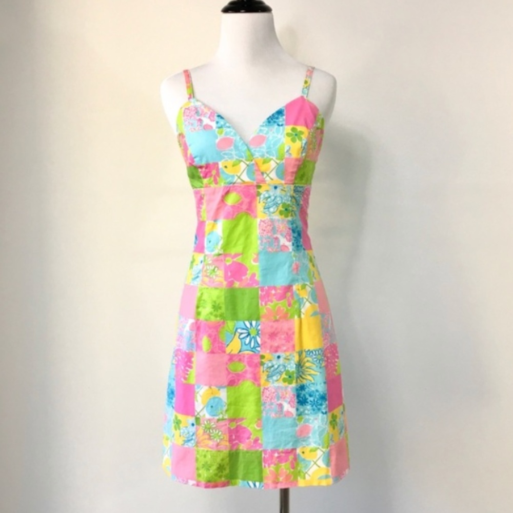 Lilly Pullitzer dress size 4 patchwork floral